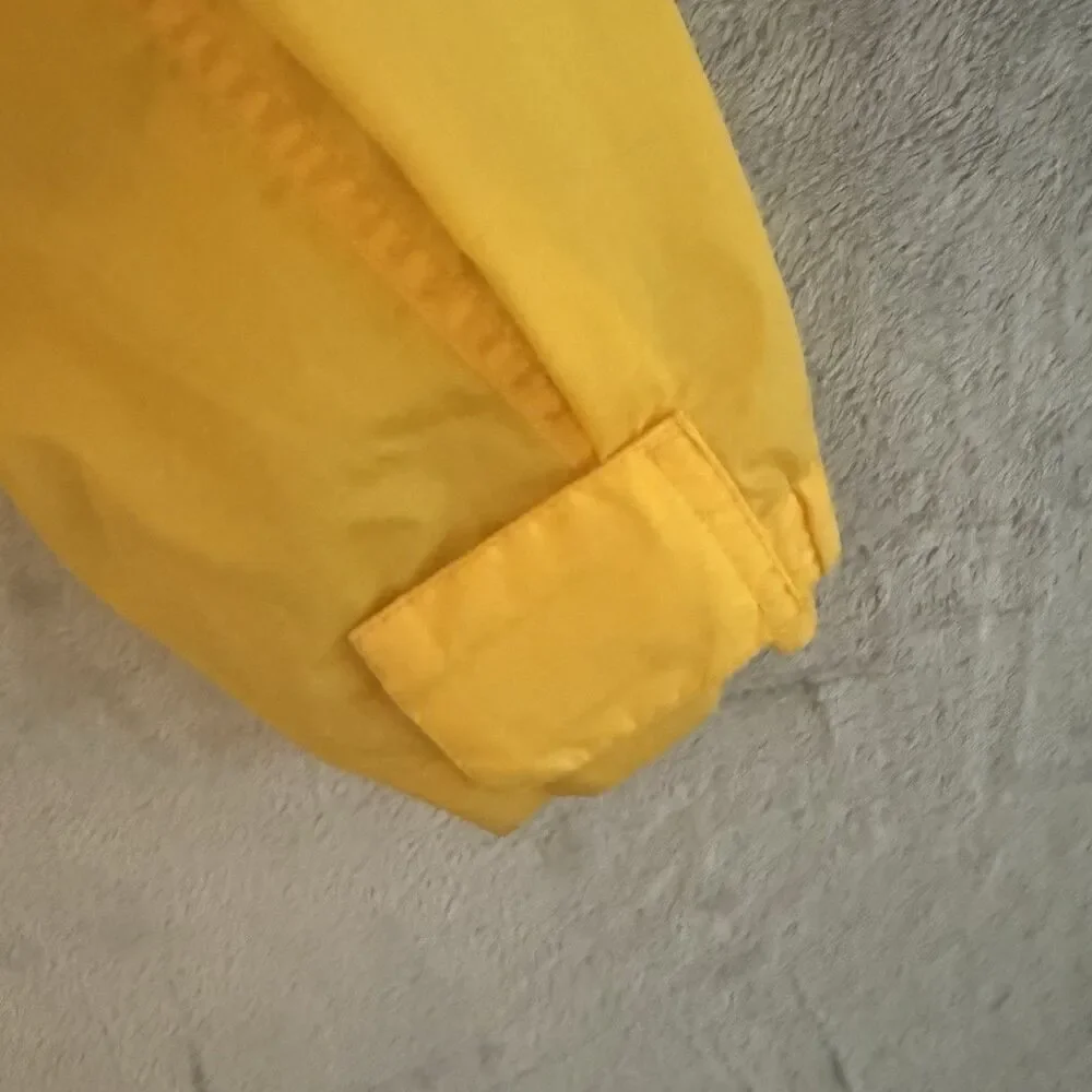 VTG Tommy Hilfiger Tommy Jeans Pullover Windbreaker Mens M Yellow Rain Jacket